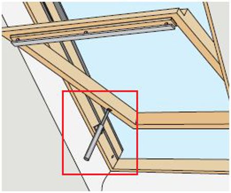 Velux KFM Gas springs 869048